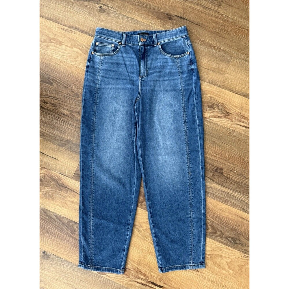 Talbots Women's Medium Wash Relaxed Barrel Jeans SZ 10 Stretch
